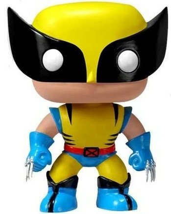 Wolverine figure by Marvel, produced by Funko. Front view.