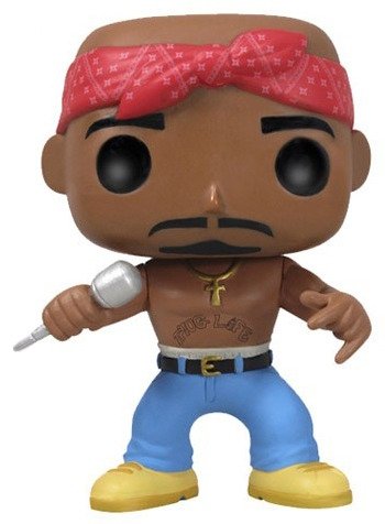 Tupac  figure, produced by Funko. Front view.