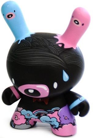 Untitled Dunny figure by Chairman Ting, produced by Kidrobot. Front view.