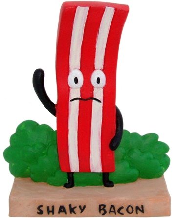 Shaky Bacon - WonderCon 2013 figure by Dan Goodsell. Front view.