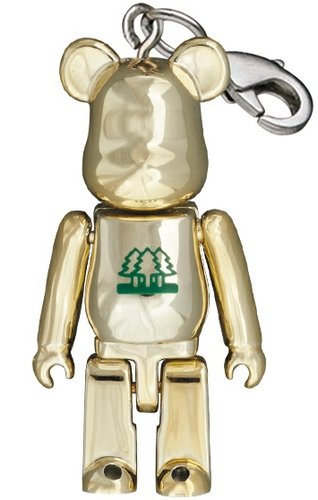 Beasanta Be@rbrick 50% - Champagne Gold figure, produced by Medicom Toy. Front view.