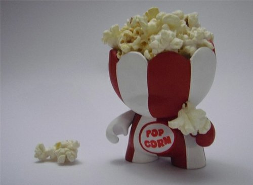 Mr. PopCorn figure by Carlos D Chacin. Front view.