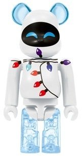 Christmas Eve Be@rbrick 100% figure by Disney X Pixar, produced by Medicom Toy. Front view.