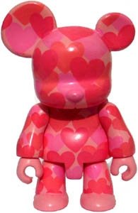 Heart Bear figure, produced by Toy2R. Front view.