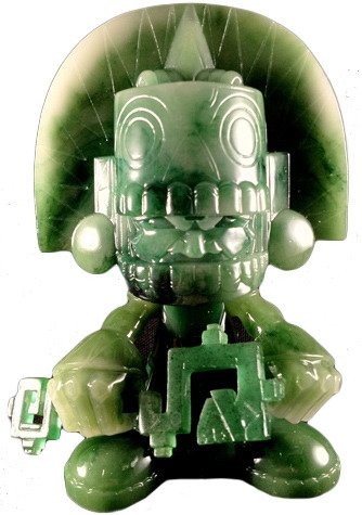 Mictlan Jade - SDCC 2012 figure by Jesse Hernandez, produced by Kuso Vinyl. Front view.