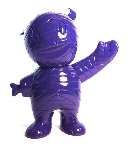 Mummy Boy Unpainted Purple - Lucky Bag 2012 figure by Brian Flynn, produced by Super7. Front view.