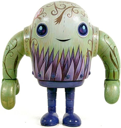 Mossbot  figure by Jeremiah Ketner. Front view.