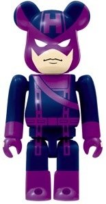 Hawkeye Be@rbrick 100% figure by Marvel, produced by Medicom Toy. Front view.