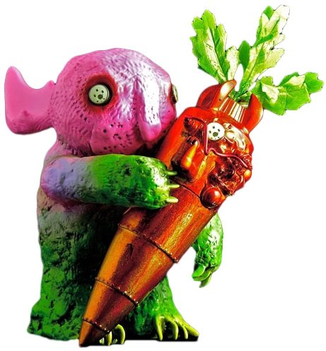 Robobunzilla + The Atomic Carrot figure by Bob Conge (Plaseebo). Front view.