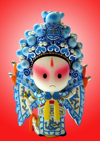 Chinese Peking Opera Series - Warrior Zhao Yun figure. Front view.