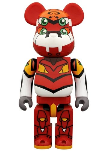Evangelion Unit 2 Be@rbrick 400% figure by Neon Genesis Evangelion, produced by Medicom Toy. Front view.