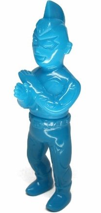 Mini Thrashman - Rakugaki Blue figure by Butanohana, produced by Gargamel. Front view.