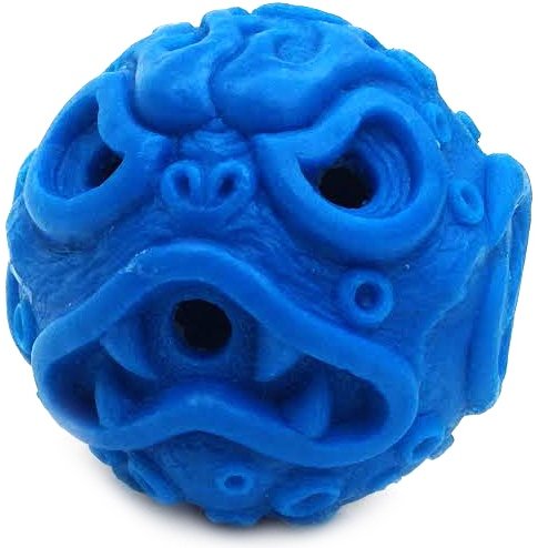 Ooze-Ball Joke Toy Blue Micro-Run figure by Zectron, produced by Tru:Tek. Front view.