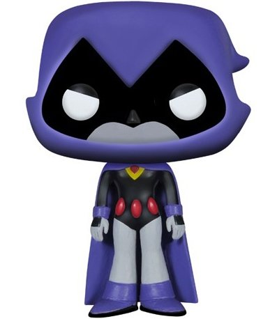 POP! Teen Titans GO! - Raven figure by Funko, produced by Funko. Front view.