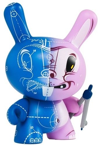 Blueprint Project: Dunny  figure by Sergio Mancini, produced by Kidrobot. Front view.