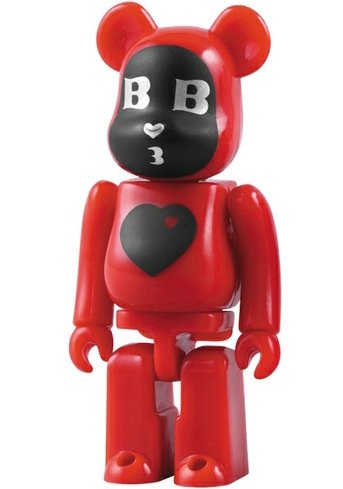 BABBI ♥ Be@rbrick 100% - White Day Model 09 figure by Babbi, produced by Medicom Toy. Front view.