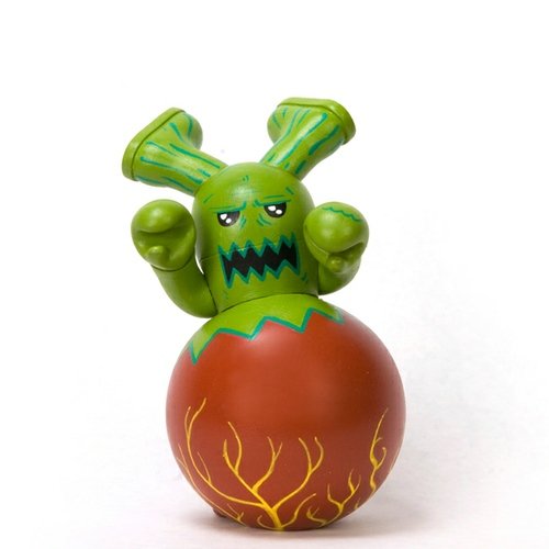 Diseased Tomato figure by Shawn Smith (Shawnimals). Front view.