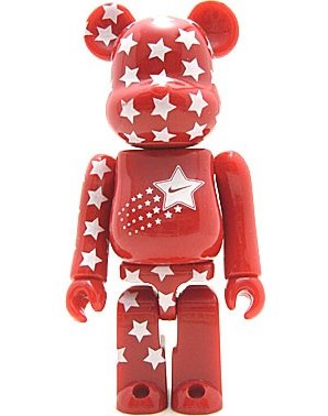 Be@r Force One Be@rbrick 100% - Superstar figure by Nike, produced by Medicom Toy. Front view.