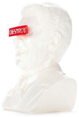 Gipper Reagan Bust figure by Frank Kozik, produced by Ultraviolence. Front view.