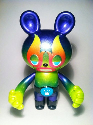 Lucha Bear Custom figure by D-Lux. Front view.