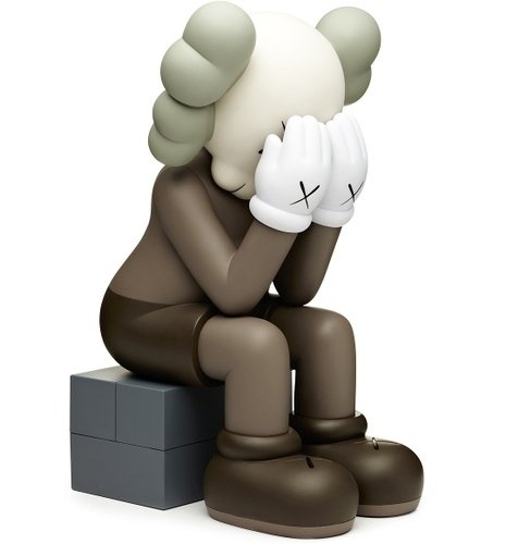 Companion - Passing Through figure by Kaws, produced by Medicom Toy. Front view.
