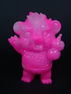 Teenage Randall - (Swirl : Neonpink w/ GID) SDCC 2013 figure by Bwana Spoons, produced by Gargamel. Front view.