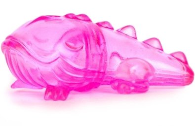Clear Pink Micro Sleeping Killer figure by Bwana Spoons, produced by Gargamel. Side view.