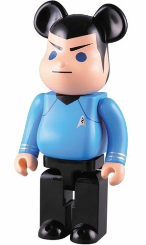 Star Trek Spock Be@rbrick 400% figure, produced by Medicom Toy. Front view.