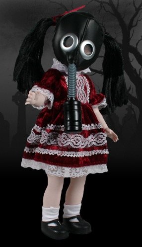 Toxic Molly figure by Ed Long & Damien Glonek, produced by Mezco. Front view.