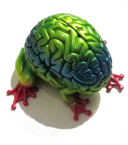 Jumping Brain Hp Resin G figure by Emilio Garcia. Front view.
