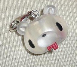 Gloomy Bear Zipper Pull (Bloody Ice) figure by Mori Chack, produced by Kidrobot. Front view.