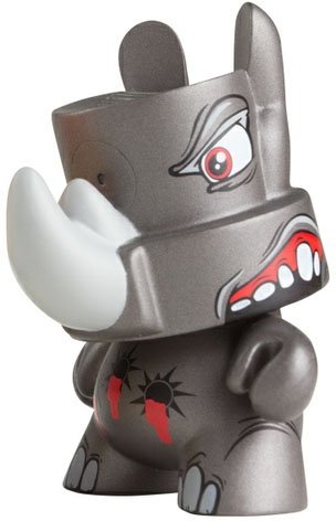 Almost Gone figure by Scribe, produced by Kidrobot. Front view.