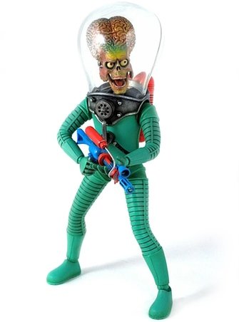 Mars Attacks! - Martian Soldier figure by Hot Toys, produced by Hot Toys. Front view.