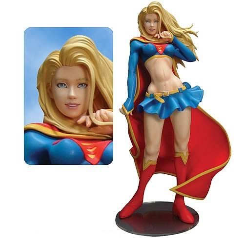 supergirl figure by Otto Binder, produced by Kotobukiya. Front view.