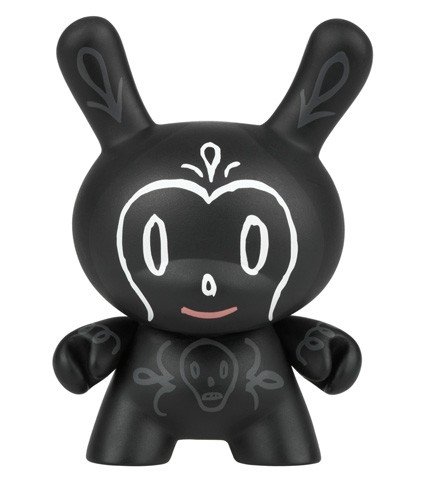 Midnight Magi Dunny figure by Gary Baseman, produced by Kidrobot X Swatch. Front view.