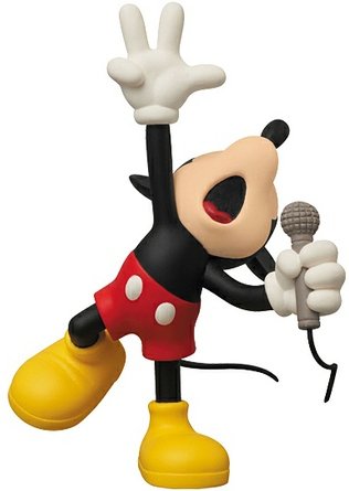 Mickey Mouse - Shout Version UDF-126 figure by Disney X Roen, produced by Medicom Toy. Front view.