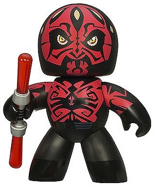 Darth Maul (Shirtless) figure, produced by Hasbro. Front view.