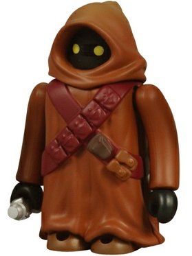 Jawa w/ Droid Caller figure by Lucasfilm Ltd., produced by Medicom Toy. Front view.