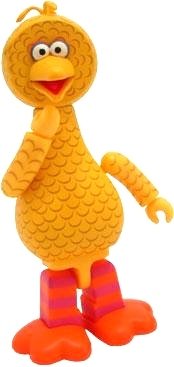 Big Bird figure by Sesame Workshop, produced by Medicom Toy. Front view.