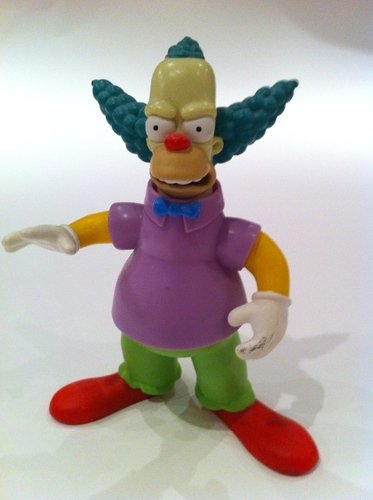 Krusty the Clown figure by Matt Groening. Front view.