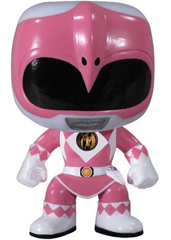 Pink Ranger figure, produced by Funko. Front view.