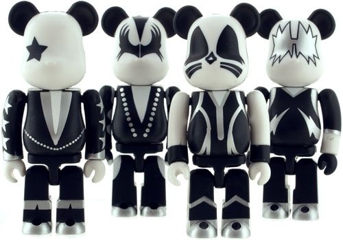 Kiss Be@rbrick 100% Set figure, produced by Medicom Toy. Front view.