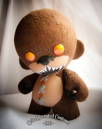 Tibbers Custom Munny figure by Coin-Operated Customs. Front view.