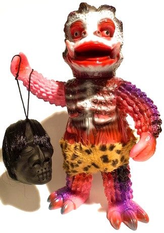 Voodoo Sarumon figure by Killer J X Mishka X LAmour Supreme, produced by Killer J. Front view.