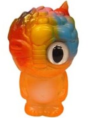 Chaos Q Bean - Clear Orange Painted figure by Mori Katsura, produced by Realxhead. Front view.