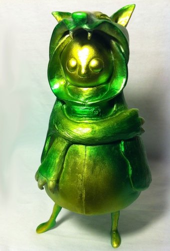Green Monster WolfGirl figure by Shea Brittain, produced by Frankenfactory. Front view.