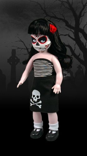Catrina figure by Ed Long & Damien Glonek, produced by Mezco. Front view.