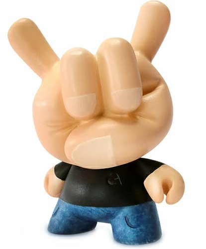 Rock Hand figure by Charles Rodriguez. Front view.