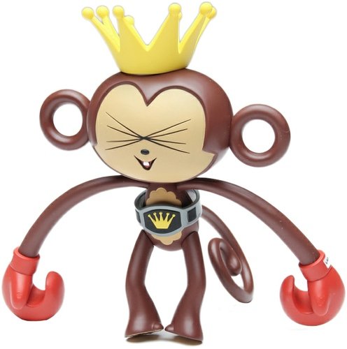 HA-CHOO Monkey Style Boxing figure by Mizna Wada, produced by Kaching Brands. Front view.