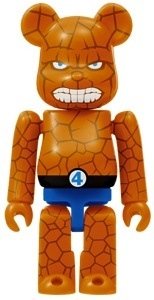 The Thing Be@rbrick 100% figure by Marvel, produced by Medicom Toy. Front view.